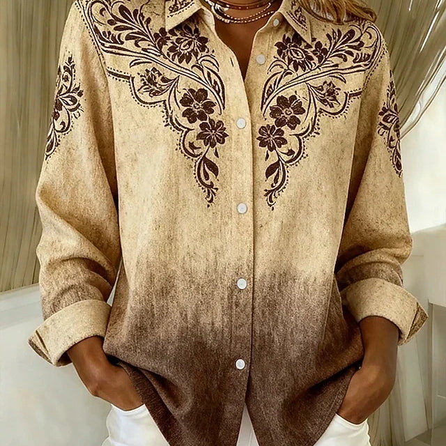 Tucson | Vintage Western Floral Button Blouse