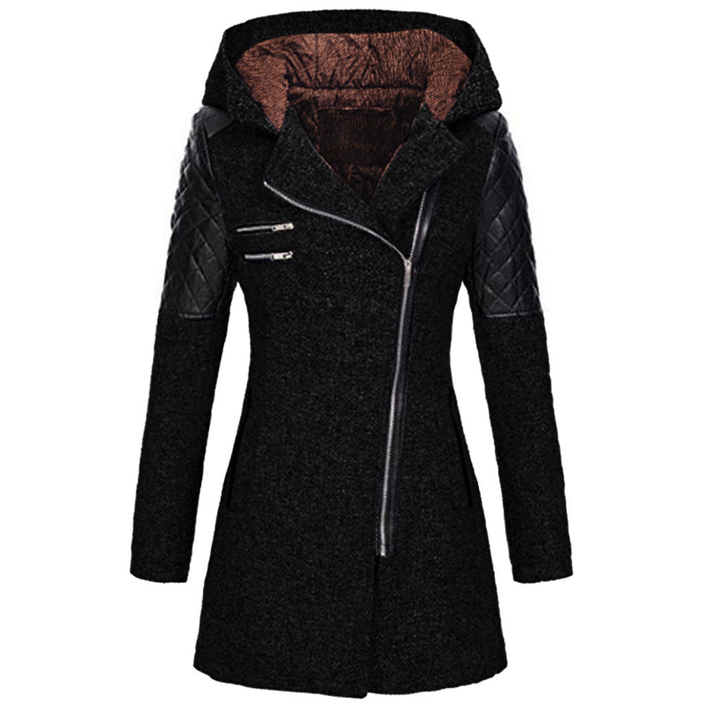HELEN | Contrast Zip Winter Coat
