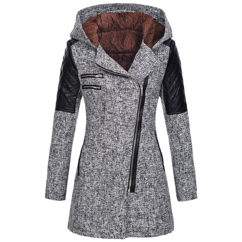 HELEN | Contrast Zip Winter Coat