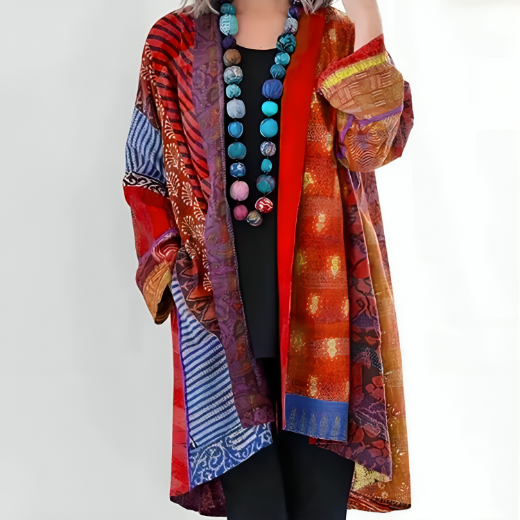 Mabel | Flowing Artistic Layer Cardigan for Arm & Tummy Coverage