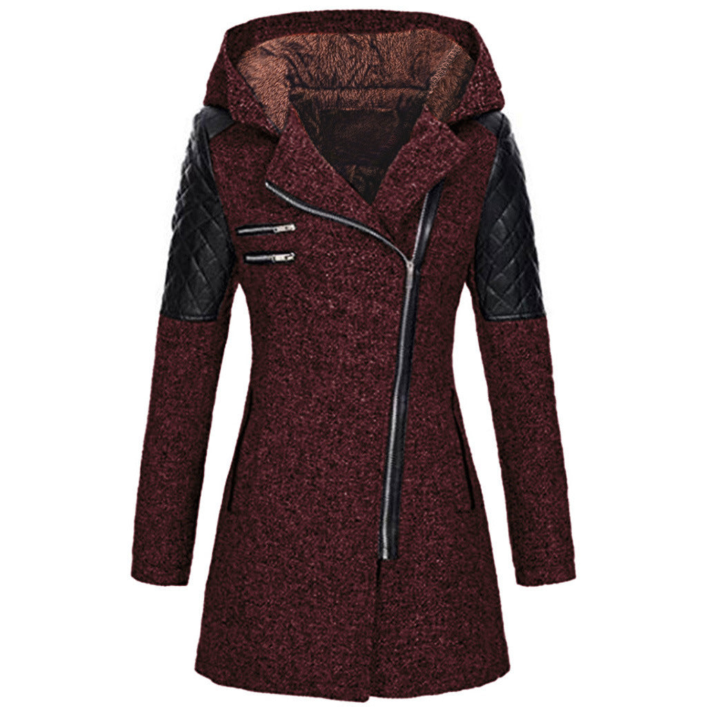 HELEN | Contrast Zip Winter Coat