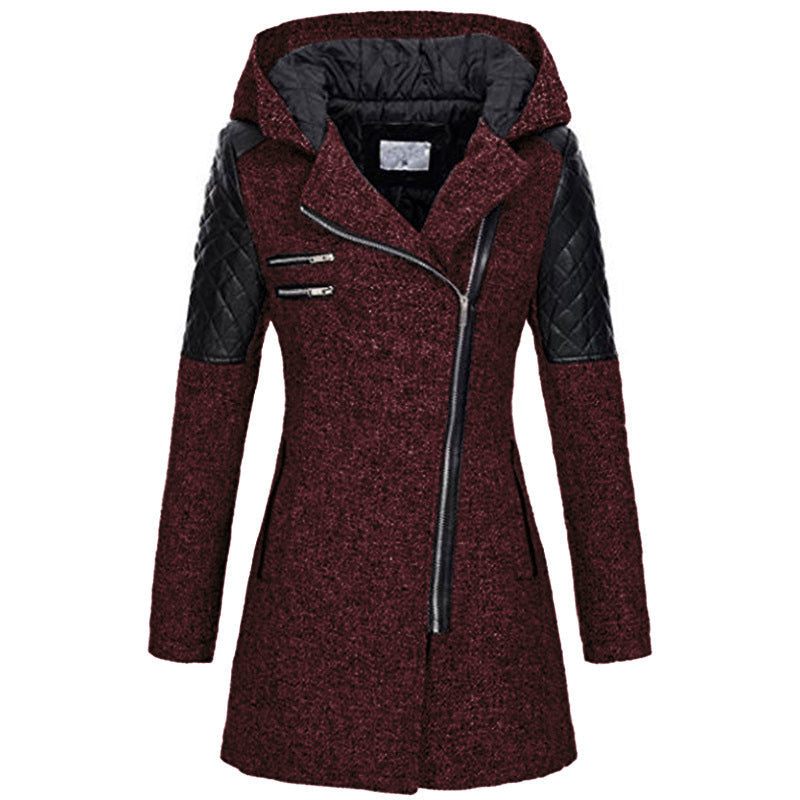 HELEN | Contrast Zip Winter Coat