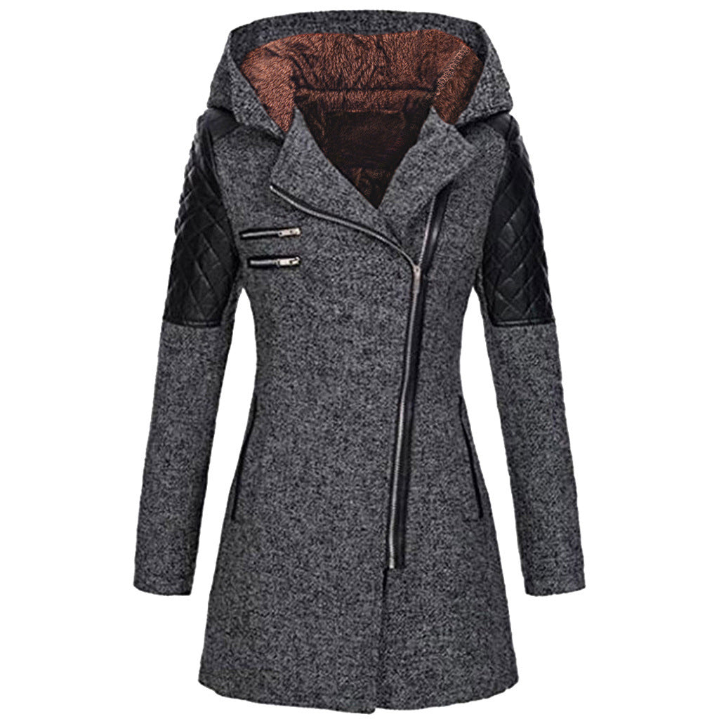 HELEN | Contrast Zip Winter Coat