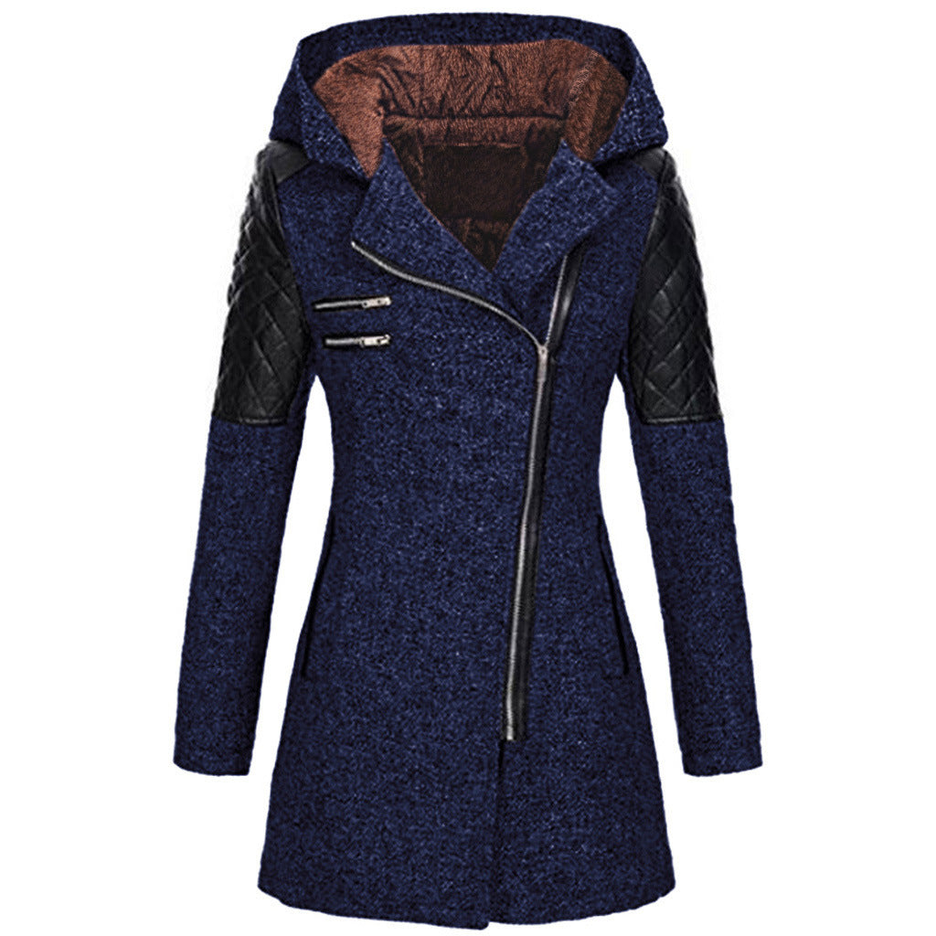 HELEN | Contrast Zip Winter Coat