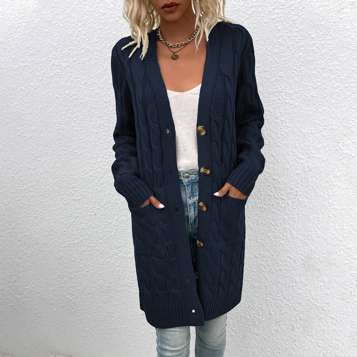Juni | Longline Scandinavian Knit Cardigan