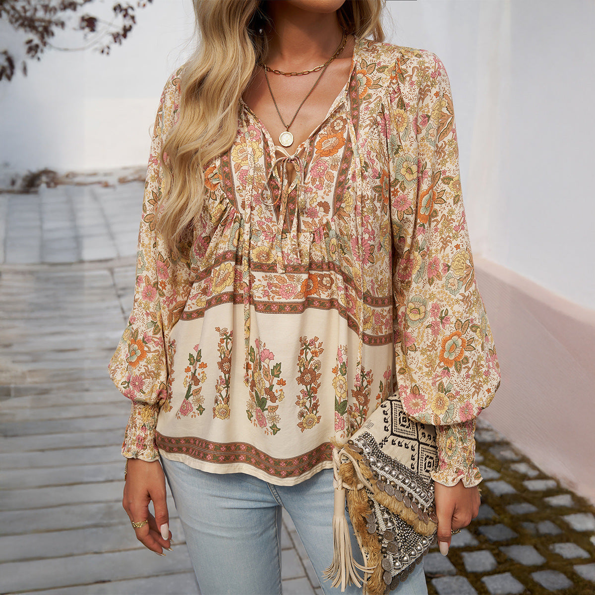 Zoey | Floral Smocked Blouse