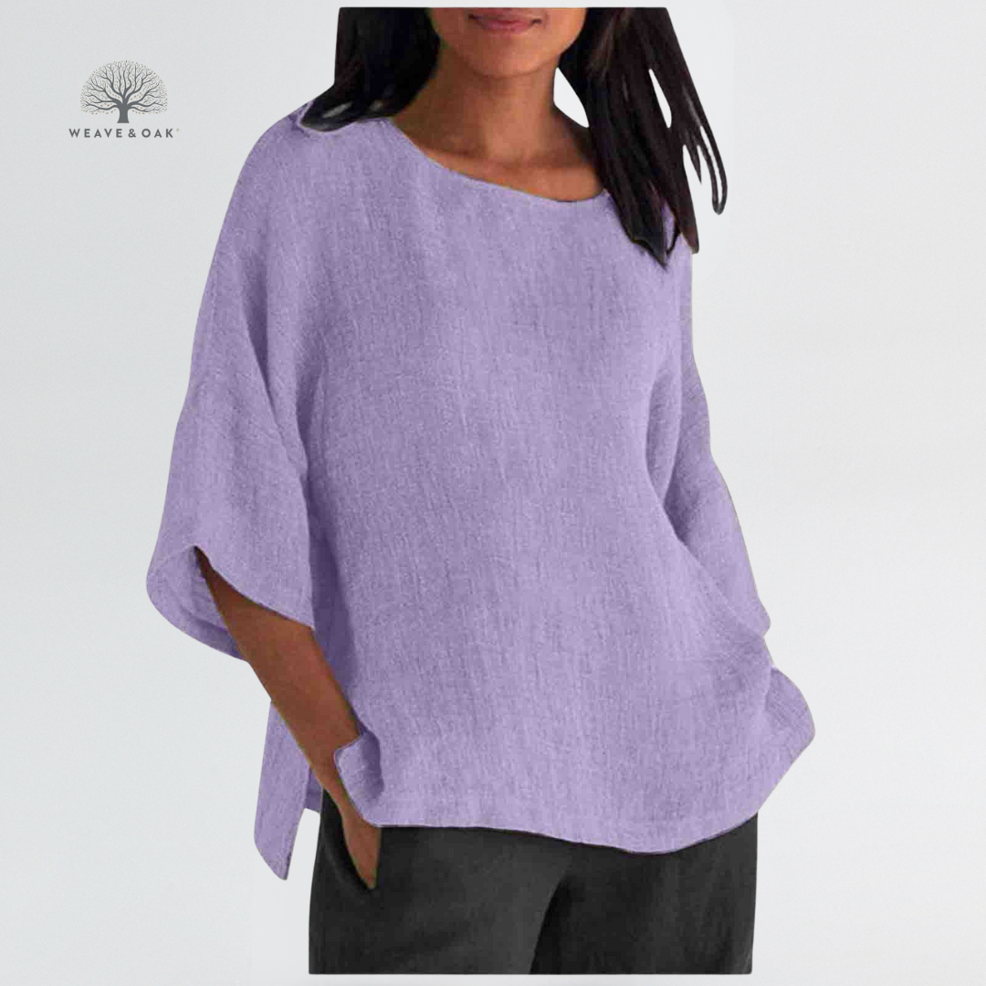 Isla | Effortlessly Flattering Cotton-Linen Top