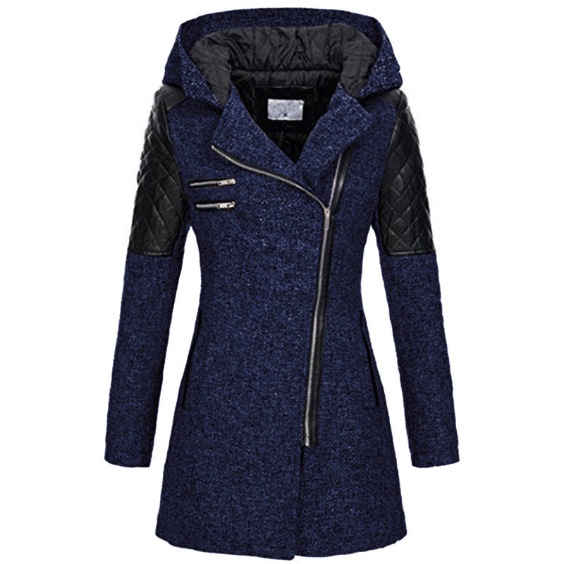 HELEN | Contrast Zip Winter Coat
