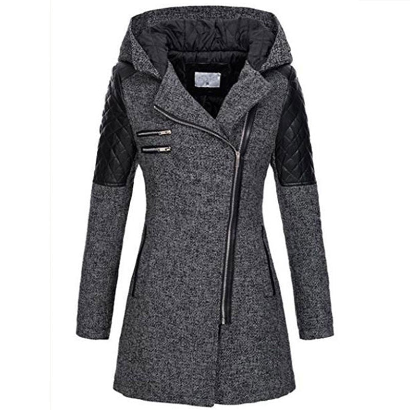 HELEN | Contrast Zip Winter Coat