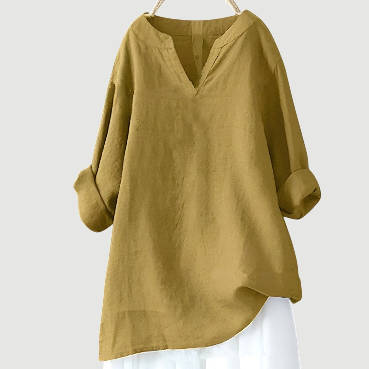 Nadia | Loose-Fit Linen Cotton Blouse for Everyday Comfort